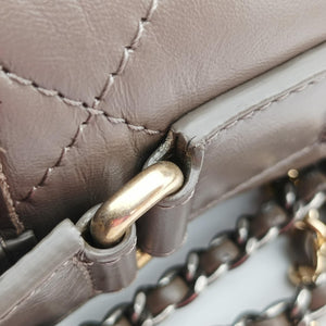 Pre-owned Chanel GABRIELLE Brown leather A93824 shoulderbag | stylenewstar