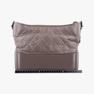 Pre-owned Chanel GABRIELLE Brown leather A93824 shoulderbag | stylenewstar
