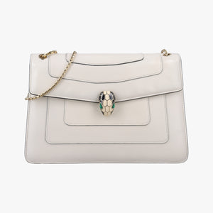 Vintage Bvlgari SERPENTI FOREVER White Leather shoulderbag | stylenewstar