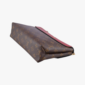 Vintage Louis Vuitton SAINT PLACIDE brown×CERISE Monogram Canvas×calf leather M43713 shoulderbag | stylenewstar