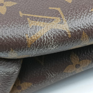 Pre-owned Louis Vuitton SAINT PLACIDE brown×Brown Monogram Canvas×calf leather M43486 shoulderbag | stylenewstar