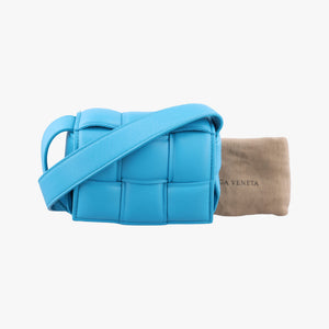 Pre-owned Bottega Veneta candy cassette Blue Leather shoulderbag | stylenewstar