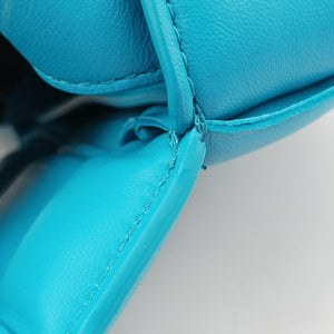 Pre-owned Bottega Veneta candy cassette Blue Leather shoulderbag | stylenewstar