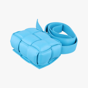 Pre-owned Bottega Veneta candy cassette Blue Leather shoulderbag | stylenewstar