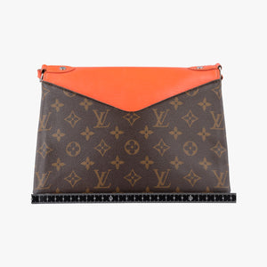 Pre-owned Louis Vuitton SAINT MICHEL Monogram/Brown x Orange Monogram Canvas×epi shoulderbag | stylenewstar