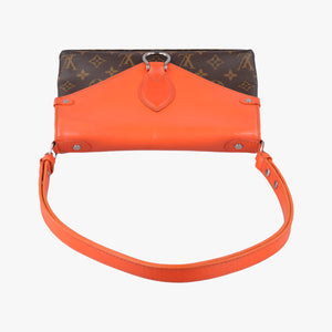 Pre-owned Louis Vuitton SAINT MICHEL Monogram/Brown x Orange Monogram Canvas×epi shoulderbag | stylenewstar