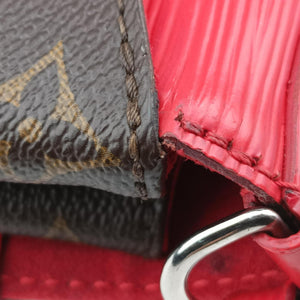 Pre-owned Louis Vuitton SAINT MICHEL Brown×COQUELICOT Monogram Canvas×epi M44031 shoulderbag | stylenewstar