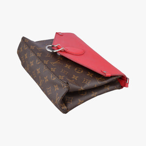 Pre-owned Louis Vuitton SAINT MICHEL Brown×COQUELICOT Monogram Canvas×epi M44031 shoulderbag | stylenewstar