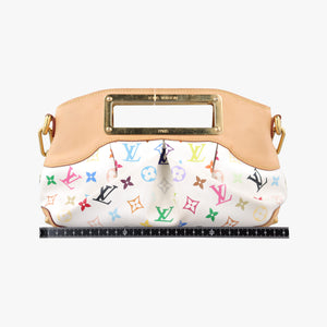 Pre-owned Louis Vuitton JUDY PM white Monogram Multicolor M40257 shoulderbag | stylenewstar