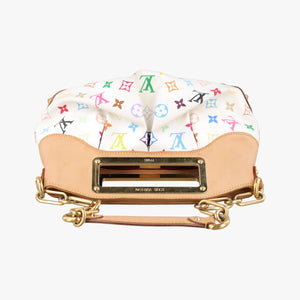 Pre-owned Louis Vuitton JUDY PM white Monogram Multicolor M40257 shoulderbag | stylenewstar