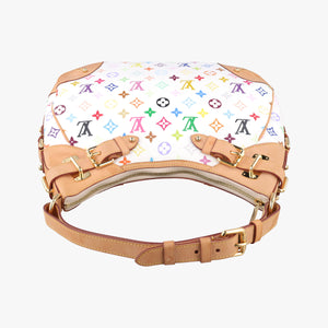 Pre-owned Louis Vuitton GRETA white Monogram Multicolor M40195 handbag | stylenewstar