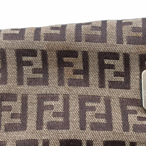 Pre-owned Fendi Mama Baguette Zucchino Brown Canvas×Leather 8BR001 shoulderbag | stylenewstar