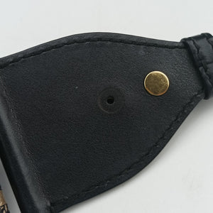 Pre-owned Christian Dior Saddle Navy Jacquard × Leather shoulderbag | stylenewstar