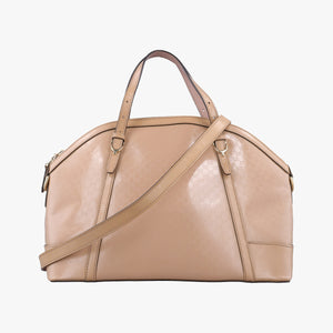 Pre-owned Gucci Microguccissima Beige Patent Leather 309614 shoulderbag | stylenewstar