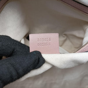 Pre-owned Gucci Microguccissima Beige Patent Leather 309614 shoulderbag | stylenewstar