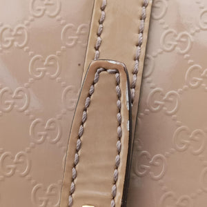 Pre-owned Gucci Microguccissima Beige Patent Leather 309614 shoulderbag | stylenewstar