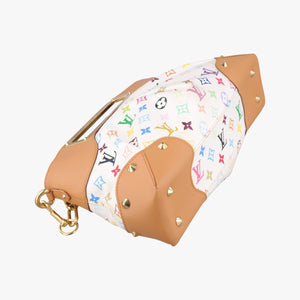 Secondhand Louis Vuitton JUDY MM white Monogram Multicolor M40255 shoulderbag | stylenewstar