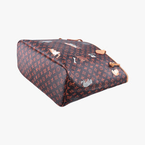 Pre-owned Louis Vuitton Neverfull MM Catogram Brown Monogram canvas M44441 handbag | stylenewstar