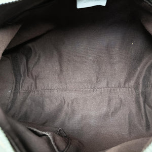 Pre-owned Gucci Abbey D-ring Hobo Beige×White canvas×leather 190525 handbag | stylenewstar