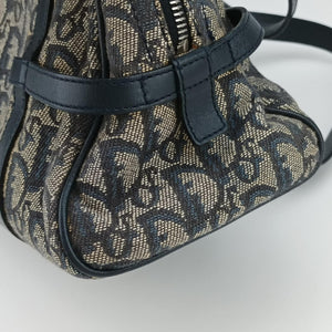 Pre-owned Christian Dior Trotter Navy×Gray Jacquard shoulderbag | stylenewstar