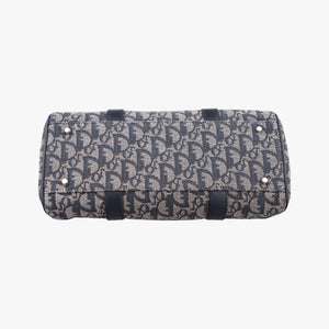 Pre-owned Christian Dior Trotter Navy×Gray Jacquard shoulderbag | stylenewstar