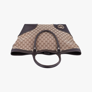 Secondhand Gucci Lovely Brown Canvas×Leather 257071 handbag | stylenewstar