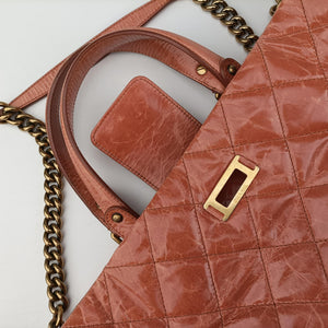Pre-owned Chanel 2.55 Matelasse Orange Leather A66818 shoulderbag | stylenewstar