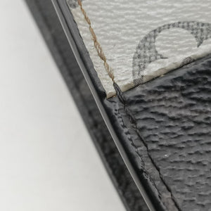 Pre-owned Louis Vuitton Pochette Voyage MM Black x Silver Monogram Split M63039 clutchbag | stylenewstar