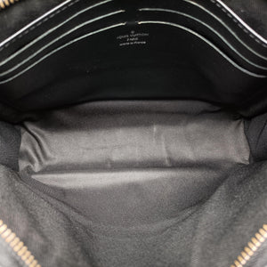Pre-owned Louis Vuitton Pochette Voyage MM Black x Silver Monogram Split M63039 clutchbag | stylenewstar
