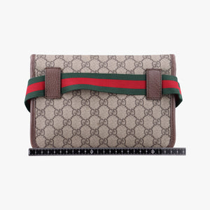 Pre-owned Gucci NEO VINTAGE GG Supreme beige×Brown PVC coated canvas×Leather 493930 bum bag/waist bag | stylenewstar