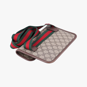 Pre-owned Gucci NEO VINTAGE GG Supreme beige×Brown PVC coated canvas×Leather 493930 bum bag/waist bag | stylenewstar