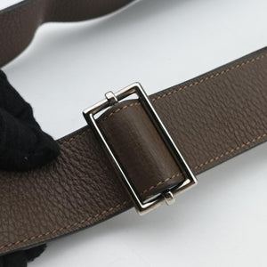 Pre-owned Hermes Sac Alfred 35 Brown Taurillon Clemence shoulderbag | stylenewstar