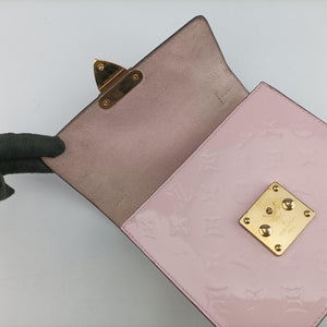 Pre-owned Louis Vuitton Spring Street PM ROSE BALLERINE Vernis×Monogram Canvas M90468 shoulderbag | stylenewstar