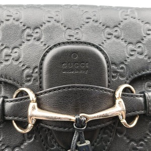 Pre-owned Gucci Emily Black Leather 295402 shoulderbag | stylenewstar
