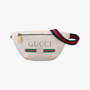 Vintage Gucci Print White Leather 527792 bum bag/waist bag | stylenewstar