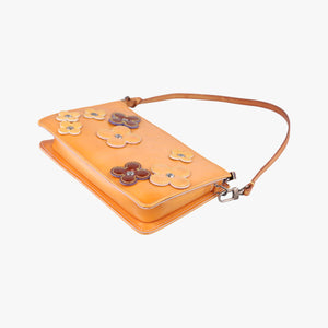 Pre-owned Louis Vuitton Flower Lexington Pouch Beige x Multicolor Vernis M92248 handbag | stylenewstar
