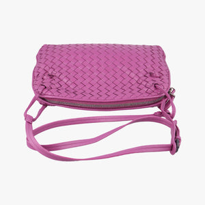 Pre-owned Bottega Veneta NODINI Intrecciato Purple lambskin shoulderbag | stylenewstar