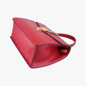Pre-owned Gucci Sylvie Red Leather 431665 shoulderbag | stylenewstar