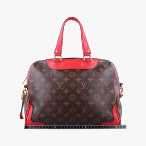 Pre-owned Louis Vuitton RETIRO PM brown×COQUELICOT Monogram Canvas×calf leather M50057 shoulderbag | stylenewstar
