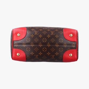 Pre-owned Louis Vuitton RETIRO PM brown×COQUELICOT Monogram Canvas×calf leather M50057 shoulderbag | stylenewstar