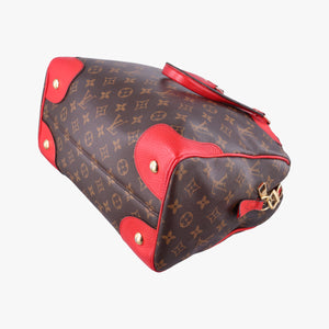 Pre-owned Louis Vuitton RETIRO PM brown×COQUELICOT Monogram Canvas×calf leather M50057 shoulderbag | stylenewstar