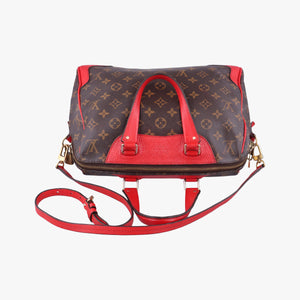 Pre-owned Louis Vuitton RETIRO PM brown×COQUELICOT Monogram Canvas×calf leather M50057 shoulderbag | stylenewstar