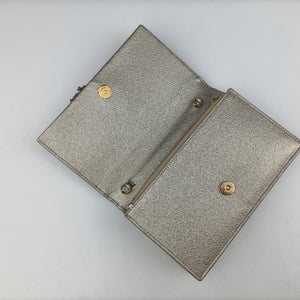 Pre-owned Yves Saint Laurent KATE Silver Leather 452159 shoulderbag | stylenewstar
