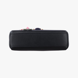 Pre-owned Fendi Micro Peekaboo Black×multi Leather 8M0355 shoulderbag | stylenewstar