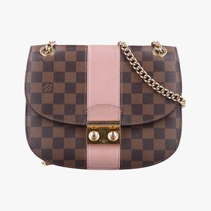 Pre-owned Louis Vuitton Wight EBENE×Magnolia Damier Canvas×Taurillon Leather N64418 shoulderbag | stylenewstar