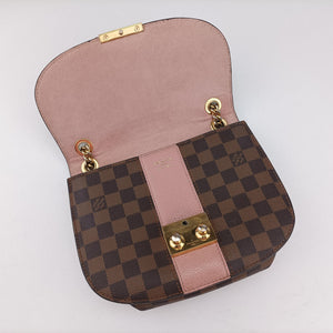 Pre-owned Louis Vuitton Wight EBENE×Magnolia Damier Canvas×Taurillon Leather N64418 shoulderbag | stylenewstar