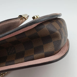 Pre-owned Louis Vuitton Wight EBENE×Magnolia Damier Canvas×Taurillon Leather N64418 shoulderbag | stylenewstar