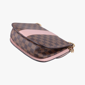 Pre-owned Louis Vuitton Wight EBENE×Magnolia Damier Canvas×Taurillon Leather N64418 shoulderbag | stylenewstar