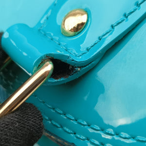 Pre-owned Louis Vuitton Alma BB Blue Lagon Vernis M91696 shoulderbag | stylenewstar
