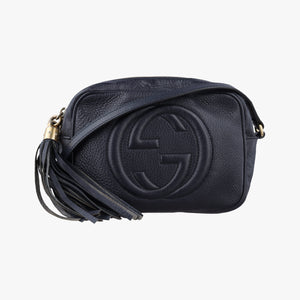 Pre-owned Gucci Soho Navy Leather 308364 shoulderbag | stylenewstar